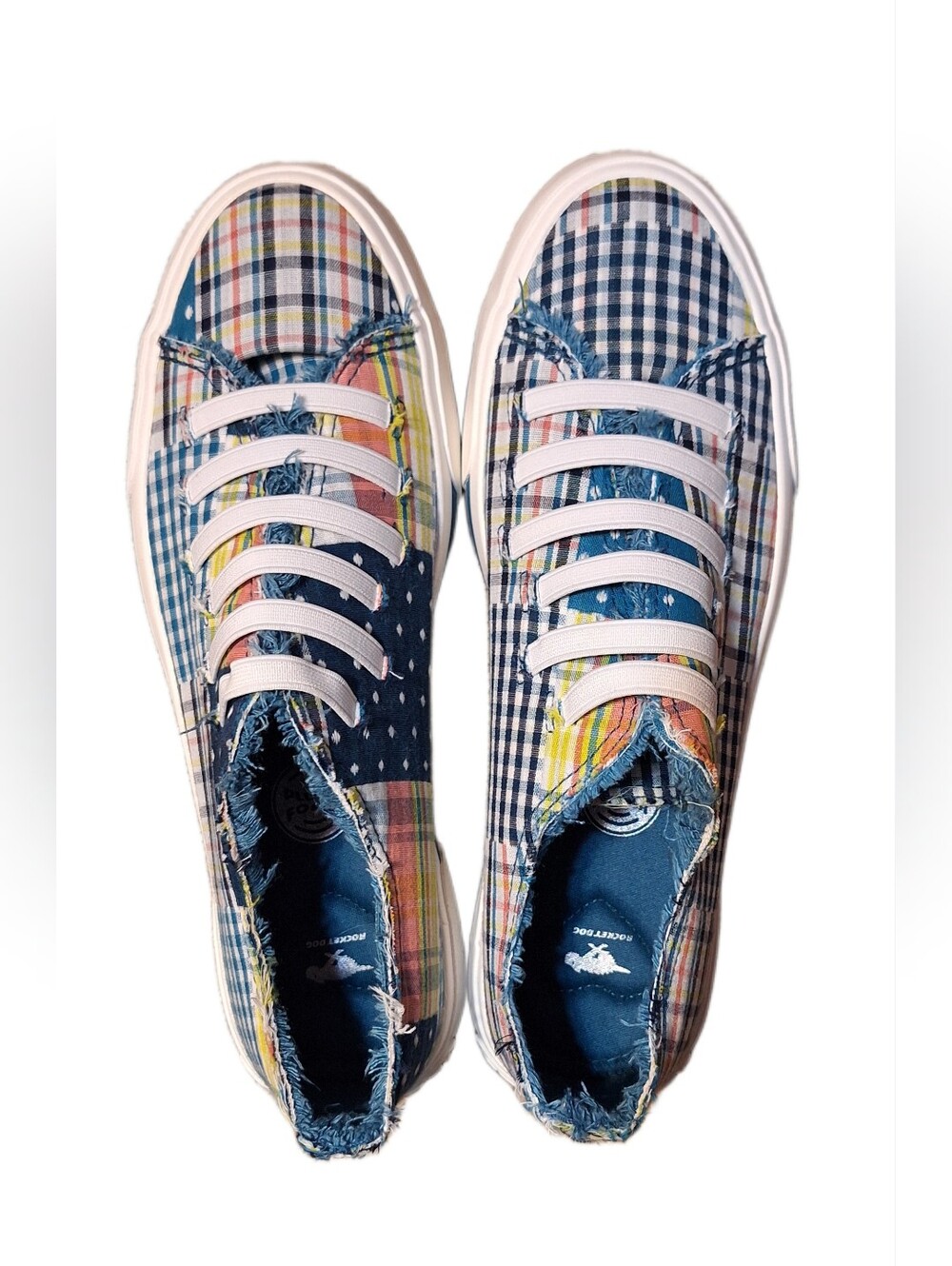 NIB Rocket Dog Patchwork Plaid Slip-On Casual Sneakers